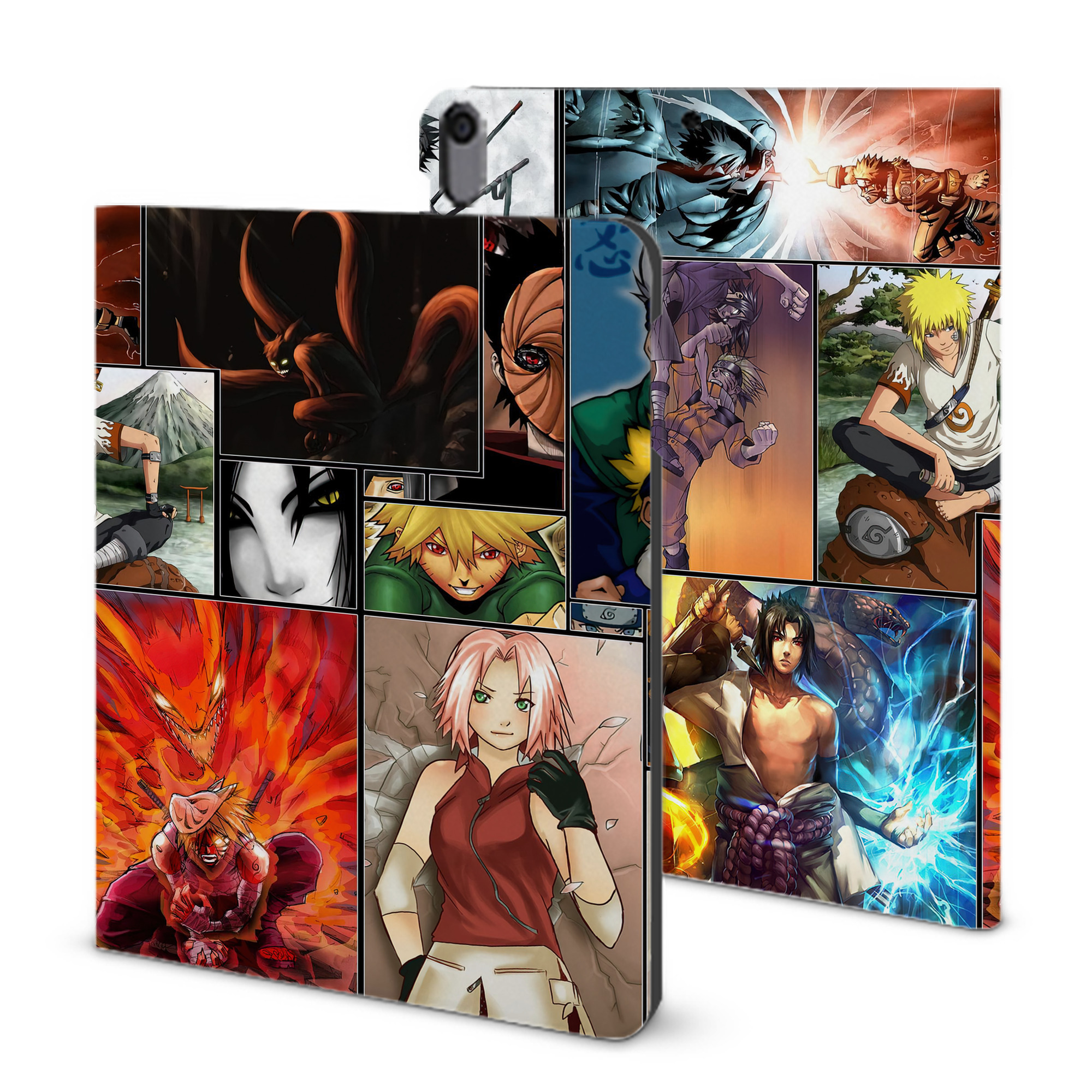 （画像用） NARUTO -ナルト- NARUTO -ナルト- 疾風伝 IPad ケース ブック型 PUレザー TPU 耐衝撃 軽量 薄型 ペン収納なし 全面保護 IPad 各モデル対応